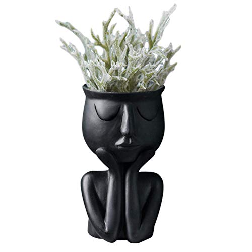 MEYENG Jarrón Nórdico Minimalista Abstracto Cara Humana Exposición Creativa Espacio Figura Decorativa Cabeza Forma Jarrón, Regalo para Boda, Fiesta De Inauguración Cover