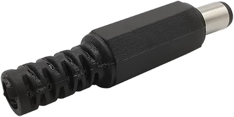 100Pcs 5.5 x 2.1mm DC Male Socket Jack Connector Adapter Plastic Cover 5.5 * 2.1MM Length 9mm