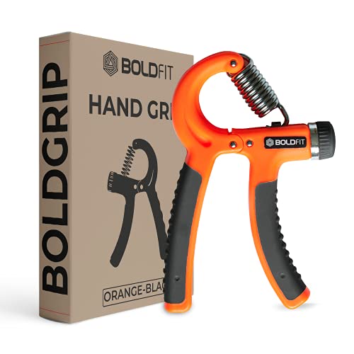 Image of Boldfit Resistance Band Set, Multicolor, L & Heavy Resistance Band for Exercise & Stretching & Hand Grip 10kg to 60kg Adjustable Strengthener, Hand Gripper for Gym Workout & Home Use (Orange)