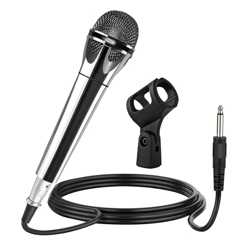 5 CORE Microphone Dynamic Vocal Handheld Mic Cardioid Unidirectional Microfono w On Off Switch + XLR Audio Cable for Singing PM 817 CH