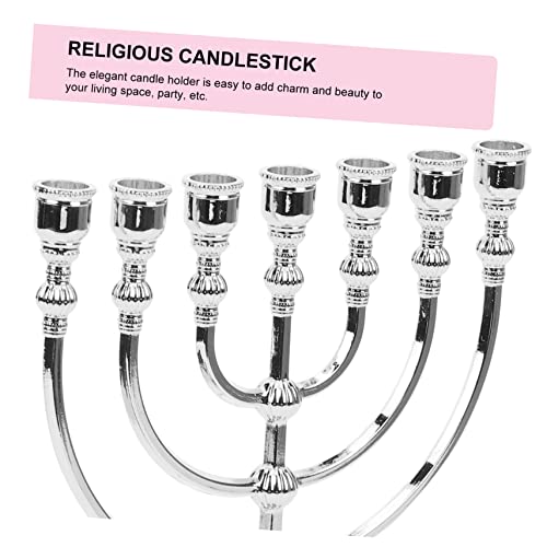 STAHAD Castiçais Brancos Velas Cônicas Arca Da Aliança Castiçais Menorá Modelo Para Velas De Pilar C