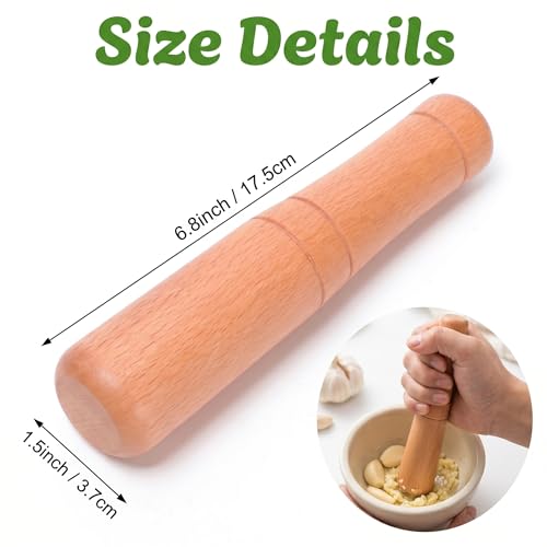 Maja de madera para camareros machacador de alimentos y especias 3