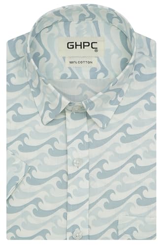 Image of GHPC 100% Cotton Printed Half Sleeves Regular Fit Formal Shirt for Men