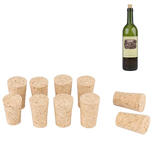 10PCS Soft Wood Corks, Tapered Corks Plugs Wine Bottle Stopper Wooden Wine Bottle Corks Replacement Corks for Wine Beer Liquor Bottles (20 * 15 * 35 for beer bottles)