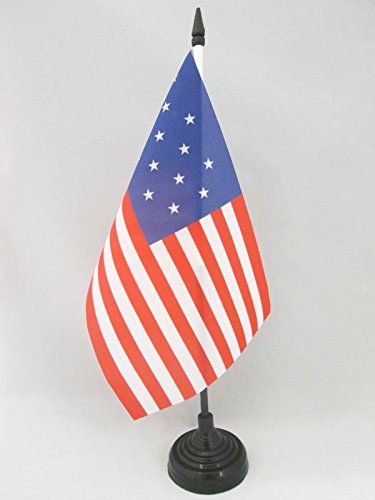 AZ FLAG Bandera de Mesa de Estados Unidos 15 Estrellas 21x14cm - BANDERINA de DESPACHO America – EE.UU - USA 14 x 21 cm