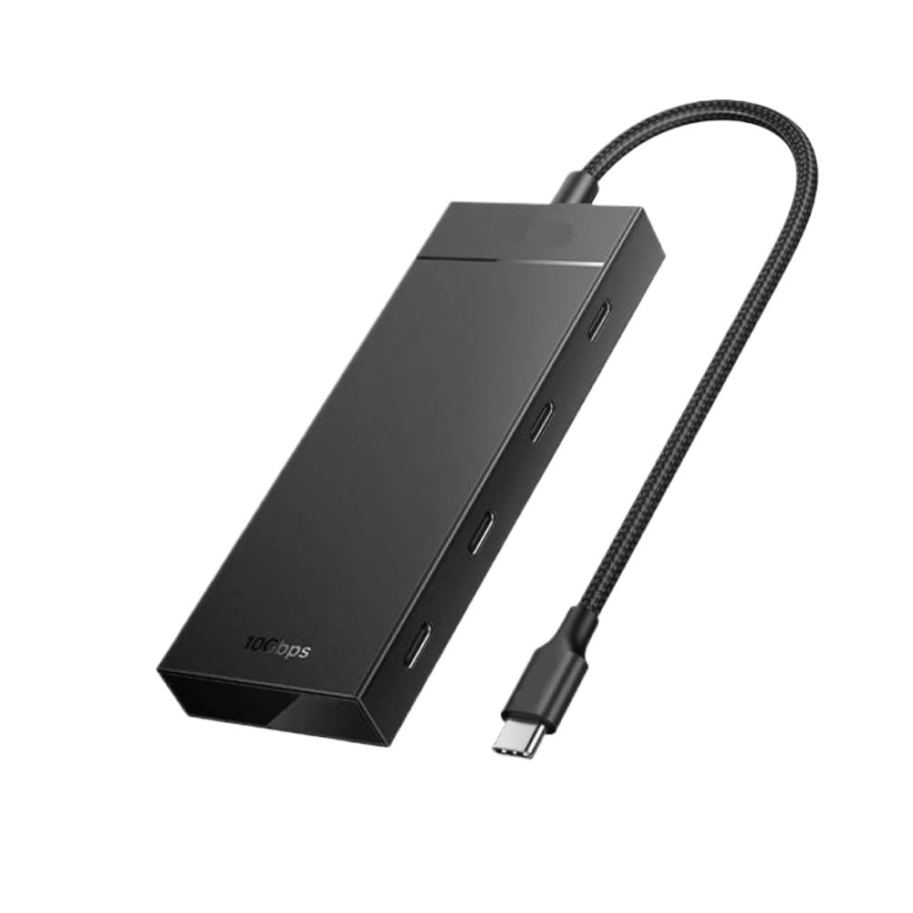 Hub USB C con 4 porte USB tra cui porte USB C e USB A che supportano il trasferimento dati USB 3.2 Gen2 10Gbps compatibile con modelli di laptop simili a Pro e Air (guscio in ABS 4C)