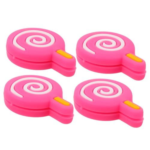 Hemoton 4 Pack Lollipop Tennis Racket Dampeners Silicone Vibration Absorbers for Comfortable Play Fits All Brands