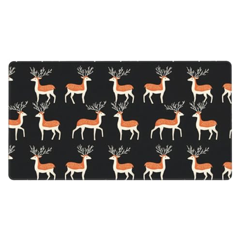 Tapis de souris pour ordinateur portable et bureau avec imprimé cerf mignon et zen