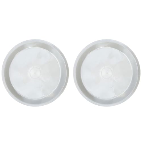 Mcoser 2pcs 25CM Round Plastic Plant Saucer For Pots,White Plant Saucer,Flower Pot,Drip Trays for Garden/Balcony Indoor Outdoor