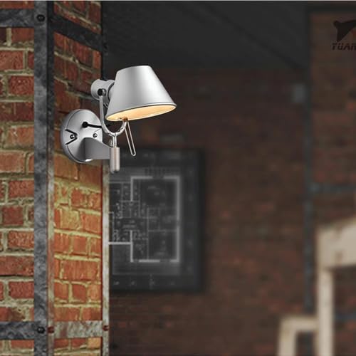 Applique murale de lecture chevet en aluminium filaire avec interrupteur - 6