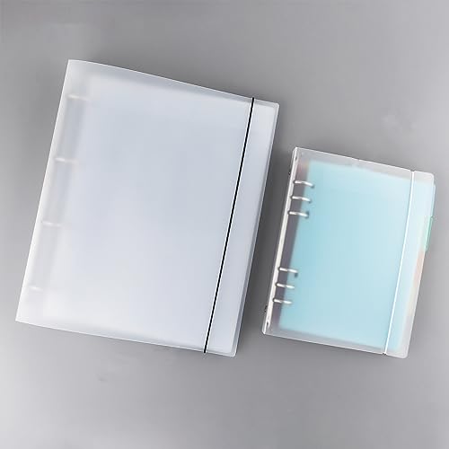 Image of 2 Set A5 6 Ring and A4 4 Ring Clear Stamps Storage Embossing Folder Storage Album Seal Bags Keeper Cards Folder Bag for DIY Scrapbooking Arts Crafts Collecting