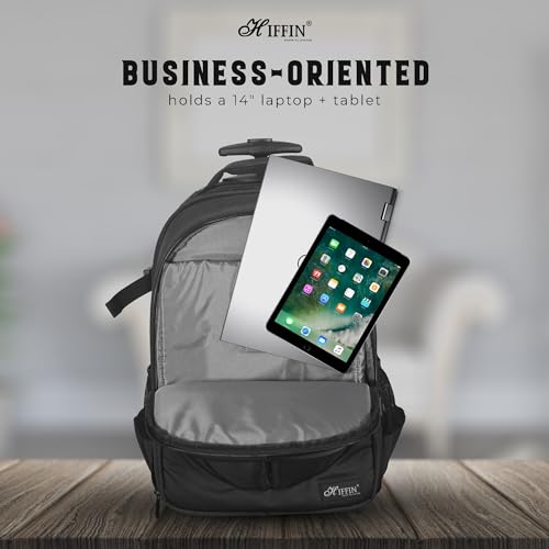 Image of Hiffin 2-in-1 Convertible Backpack Rolling Case for Cameras and Gear with Great Capacity, User-Friendly Design, and Durable Waterproof Construction - Travel in Style