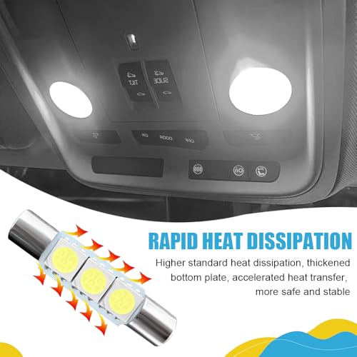 10PCS T6 5050 Luces LED para Visera de Auto Blanca miniatura 6
