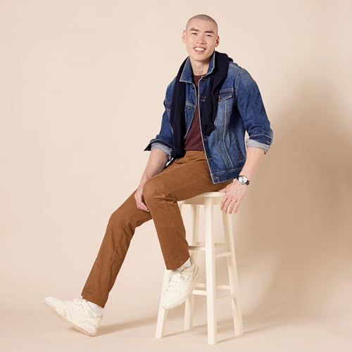 Image of Amazon Essentials Men's Slim-Fit Wrinkle-Resistant Flat-Front Chino Pant