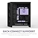 NZXT H9 Flow RGB+ (2025) – Large Dual-Chamber ATX Mid-Tower Airflow PC Case – Includes 7 RGB Fans (6 x 140mm, 1 x 120mm) & Control Hub – 420mm Radiator Support – Back-Connect Ready – Black