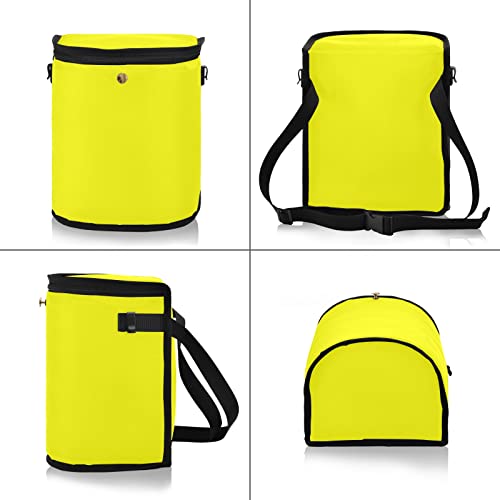 Image of Wudan Small Car Trash Can Yellow Accessories for Garbage Storage Organizer with Lid Waterproof Portable Auto and Truck Interior Seat Bin