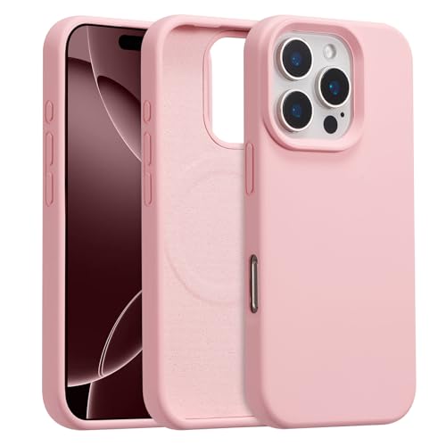 UCASONG Magnetic for iPhone 14 Plus/15 Plus Case 6.7", Premium Liquid Silicone Case,[Compatible with Magsafe][Soft Anti-Scratch Microfiber Lining],Slim Thin Shockproof Phone Cover-Pink