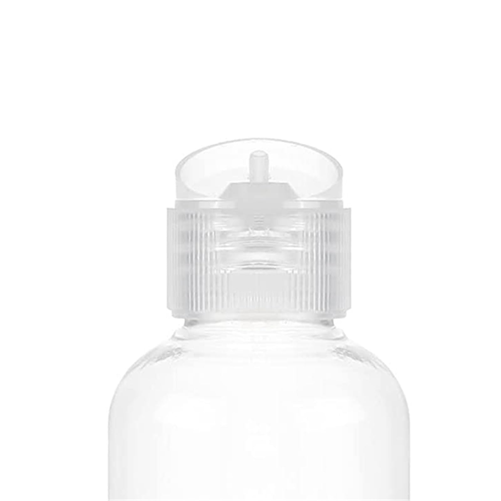 Botes Viaje Botella de Viaje for Maquillaje, Botellas de plástico vacías con Tapa abatible for loción líquida y Crema.(with Clear Caps,3PCS Bottle_100ML)
