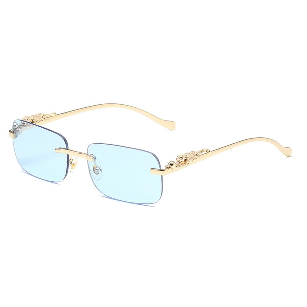 karsaer Rimless Rectangle Sunglasses Frameless Glasses for Women men Rimless Frame E1067-picture-30