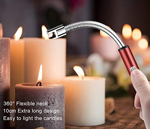 MOSUO Candle Lighter, Electric Arc Lighter USB Rechargeable Windproof Flameless Lighter, Electronic Lighter Long Lighter for Candles, Kitchen, Barbecue, Fireworks