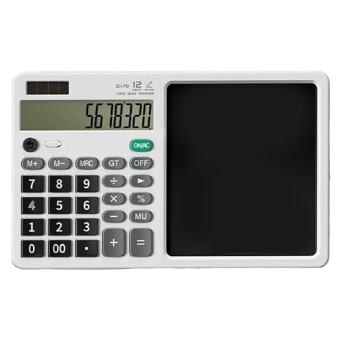 Calculatrice double énergie et tablettes d'écriture pour travailler sans faire de bruit