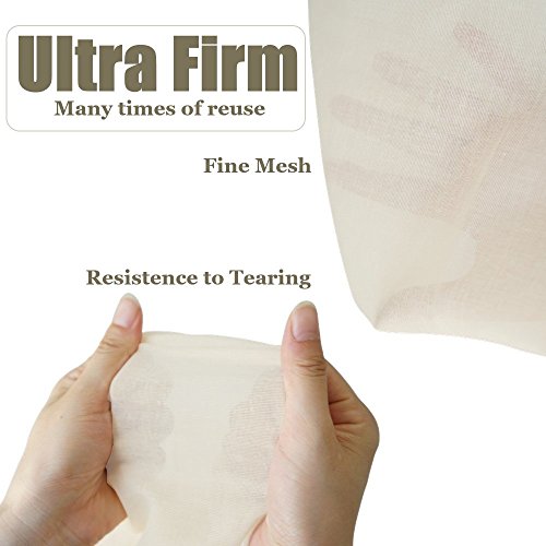 Cheesecloth Bags For Straining,Reusable Cold Brew Coffee Cheese Cloths Strainer,Large Nut Milk Tea Juice Bag,100% Natural Cotton Fine Mesh Filter Bags(Small,2 Pack) #TOP2