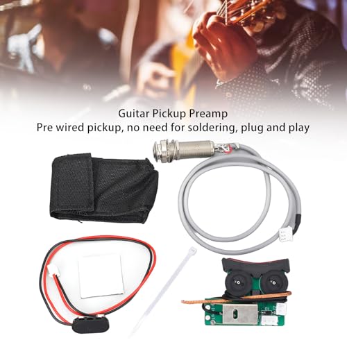 Preamplificador para pastilla de guitarra con control de volumen y tono, ecualizador preconectado para sistema VT1 miniatura 5