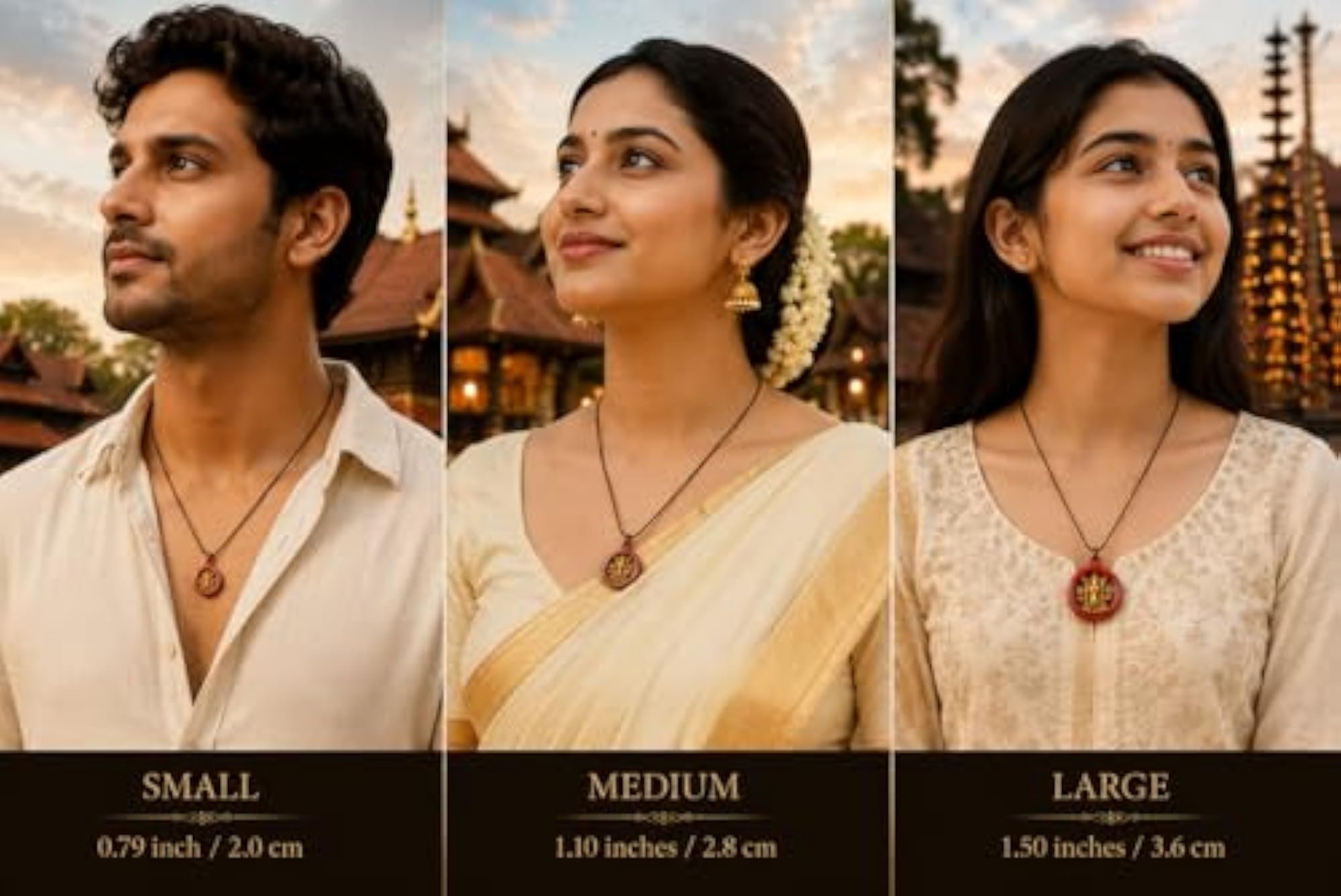 Guruvayurappan Traditional Pendant 3 Combo Set