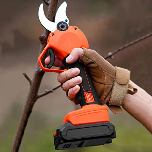 AQAQ Tijeras de Podar Eléctricas Inalámbricas, Tijeras de Podar Bateria, Podadora de Jardín Eléctrica para Jardines, Granjas, Huertos, Diámetro de Corte de 40mm Cover