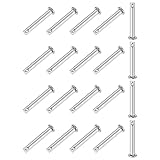 M METERXITY 20-Pack Single Hole Clevis Pins, M5 x 35mm 304 Stainless Steel Flat Head Clevis Pins for Mechanical Linkage/Fixed Parts/Ship Rigging, Link Hinge Pin Reusable