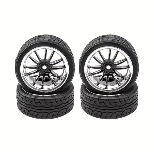 Pneus RC 4 pièces 65 mm noir haute durabilité pour drift 1/10