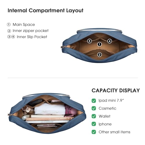 Fancy Forest Crossbody Purse for Women,Roomy Nylon Tote, Secure Zipper Work/Daily Bag, Lightweight Waterproof with 9 Pockets3