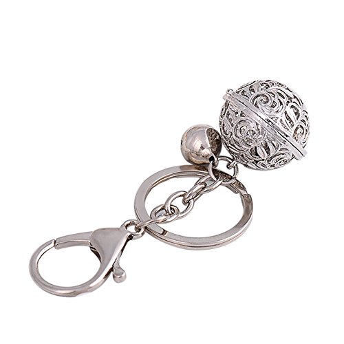 Ogquaton Llaveros para mujer, diseño de campana, para el bolso, adorno de teléfono, de plata, conveniente y práctico