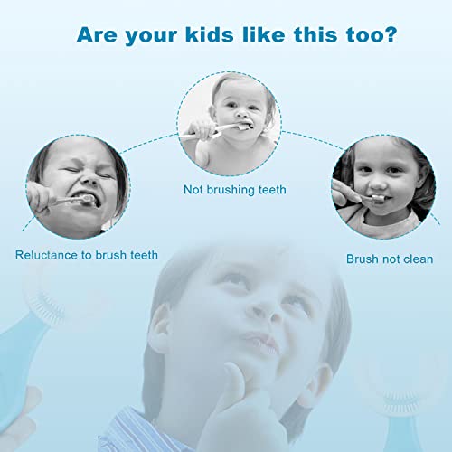VIKSAUN 6 stuks kinderen U-vormige tandenborstel, hele mond tanden borstel, zorg kinderen tandenborstels, siliconen borstelharen massage gom, allround mondreiniging, training tandenborstels voor kinderen peuter baby (leeftijd 2 ~ 12) - Image 7