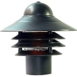 KASTLITE Nautical Walkway Outdoor Lamp Post Light Fixture - Rust & Waterproof Non-Metallic Coastal Lantern - Fits 3' Poles - UL Listed Driveway & Boat Dock Lighting Fixture - USA Made, Matte Black