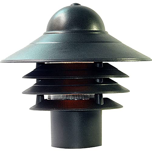 Kastlite Black Nautical Post Walkway Lamp | 10" High Outdoor Coastal Fixture | Fits 3" Posts | Ul Listed #TOP28