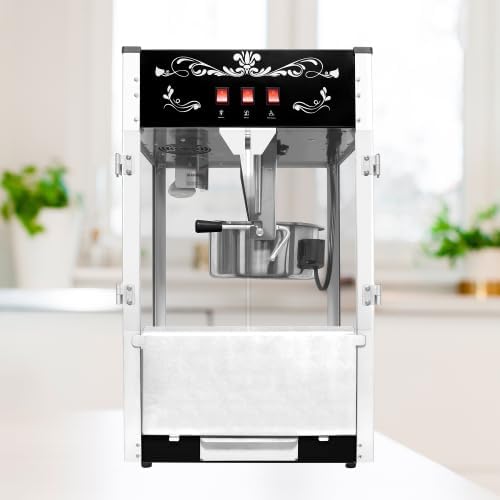 Kaitu Popcorn Machine with 16 Ounce Kettle, Countertop Popcorn Maker Commercial Popcorn Machine w/Stainless Steel Scoop, Oil Spoon & 3 Popcorn Cups for Home Movie Theater
