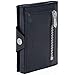 Produktbild VON HEESEN Slim Wallet mit Münzfach - Mini Kartenetui mit RFID Schutz - Leder Geldbörse Herren klein - Geldbeutel Männer Kreditkartenetui Geld Clip Portemonnaie Portmonee (Schwarz)