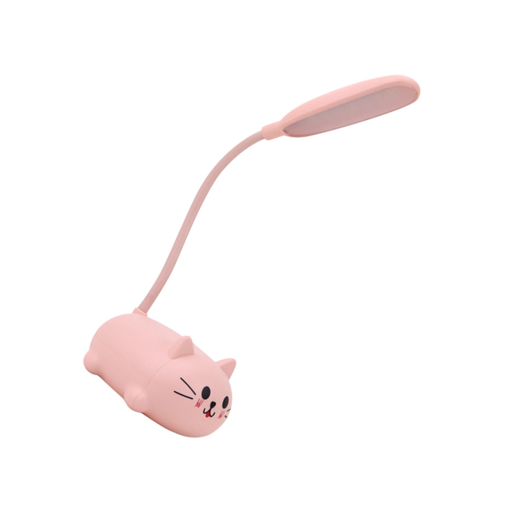 LIFKOME Lámpara de Escritorio LED para Niñas Diseño Gato Rosa USB Recargable Regulable para Habitación Estudio y Lectura