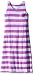 Pink House Little Girls' Racer Back Striped Maxi Dress, Purple/Heather Grey, M5/6