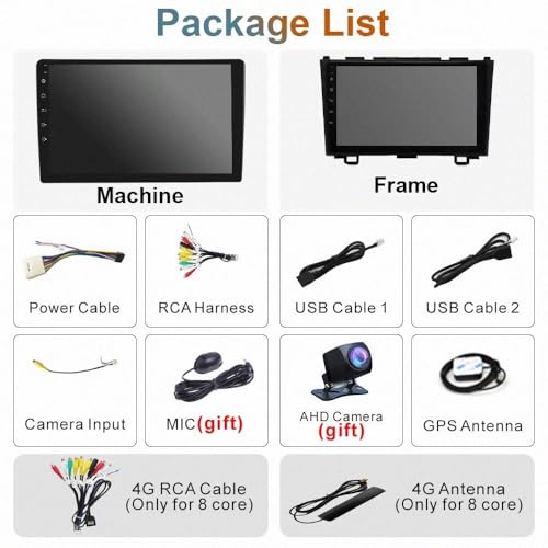 Pantalla de coche 2 DIN con Android Auto inalámbrico y Bluetooth para Honda 7
