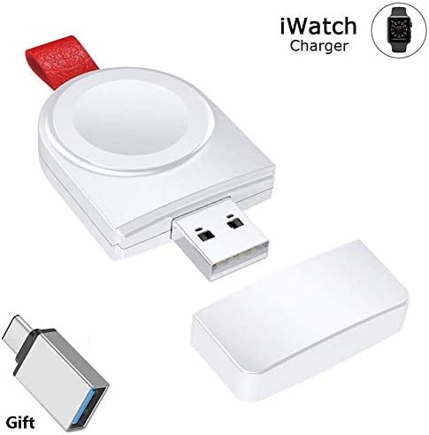 Watch Charger Portable iWatch Charging Cable Compatible for Apple Watch Series 4/3/2/1 38/42mm White