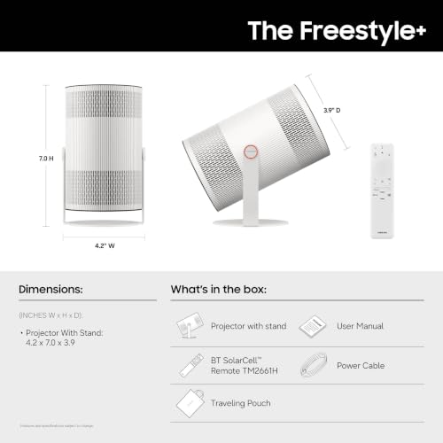 SAMSUNG 30” - 100” Class The Freestyle+ LFF3H Portable AI Smart Projector (2026 Model), FHD, On-the-Go Entertainment, Real-time Focus by Samsung - Used condition - Image 2