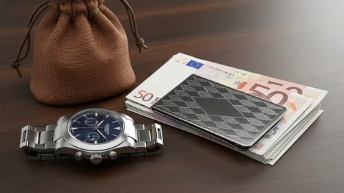 Noble regalo para hombre clip de billetes personalizable de plata 3