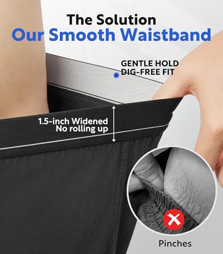 Separatec Boxers for Men, Bamboo Rayon Mens Boxers Cooling Breathable Loose Men's Underwear, Boxer Shorts 3 Pack3