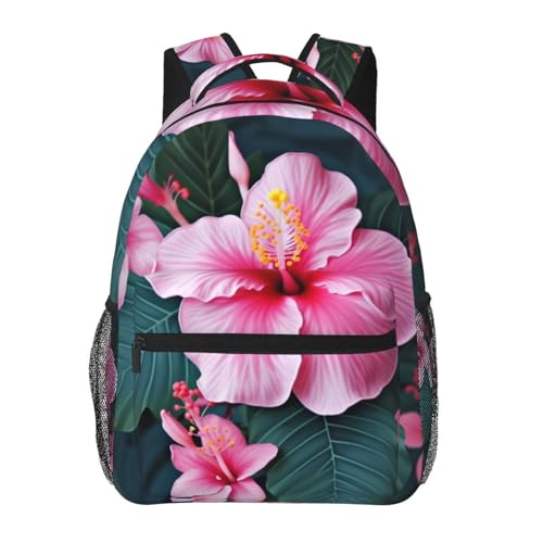 Sac à dos ordinateur portable floral hawaïen léger pour voyage et travail