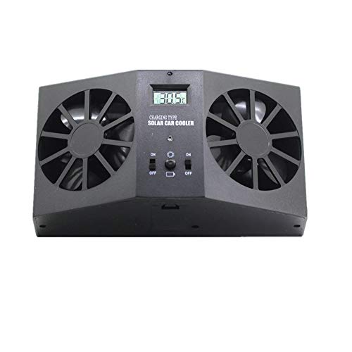 Lookatool Solar Powered Car Window Air Vent Ventilator Mini Air Conditioner Cool Fan New (Black)