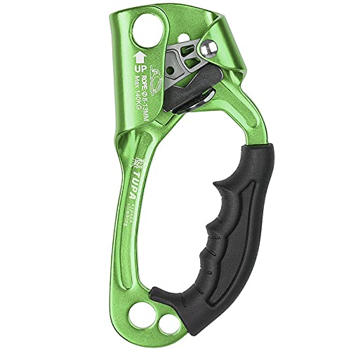 Lixada Climbing Hand Ascender 8-13mm Vertical Rope Access with Ergonomic Rubber Handle CE Certified Strong Rappelling Gear Equipment for Rock Climbing Tree Arborist, Rescue Caving