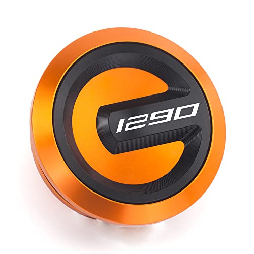 Für KTM 1290 Super Adventure 2015-2022 1290 Super Duke R 2014-2022 Rahmenloch-Abdeckkappen Stecker Dekorative Rahmenkappe Motorradzubehör (Orange & Schwarz)