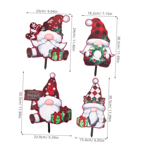 Piquets de jardin de Noël en PVC robustes contre le vent d'hiver - 3